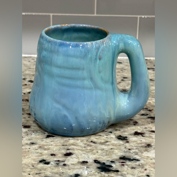 Shearwater Pottery Blue Seafoam Green Cast Fish Mug - Picture 4 of 7